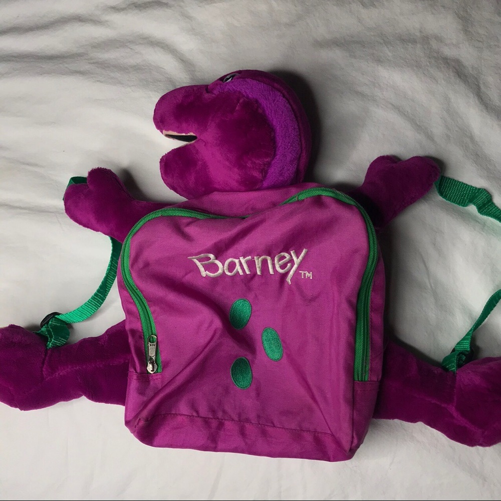 Vintage Barney mini backpack. 90s